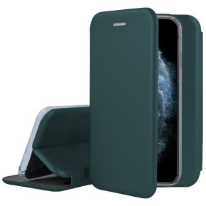 Луксозен кожен калъф тефтер ултра тънък Wallet FLEXI и стойка за Apple iPhone 12 Pro Max 6.7 маслено зелен